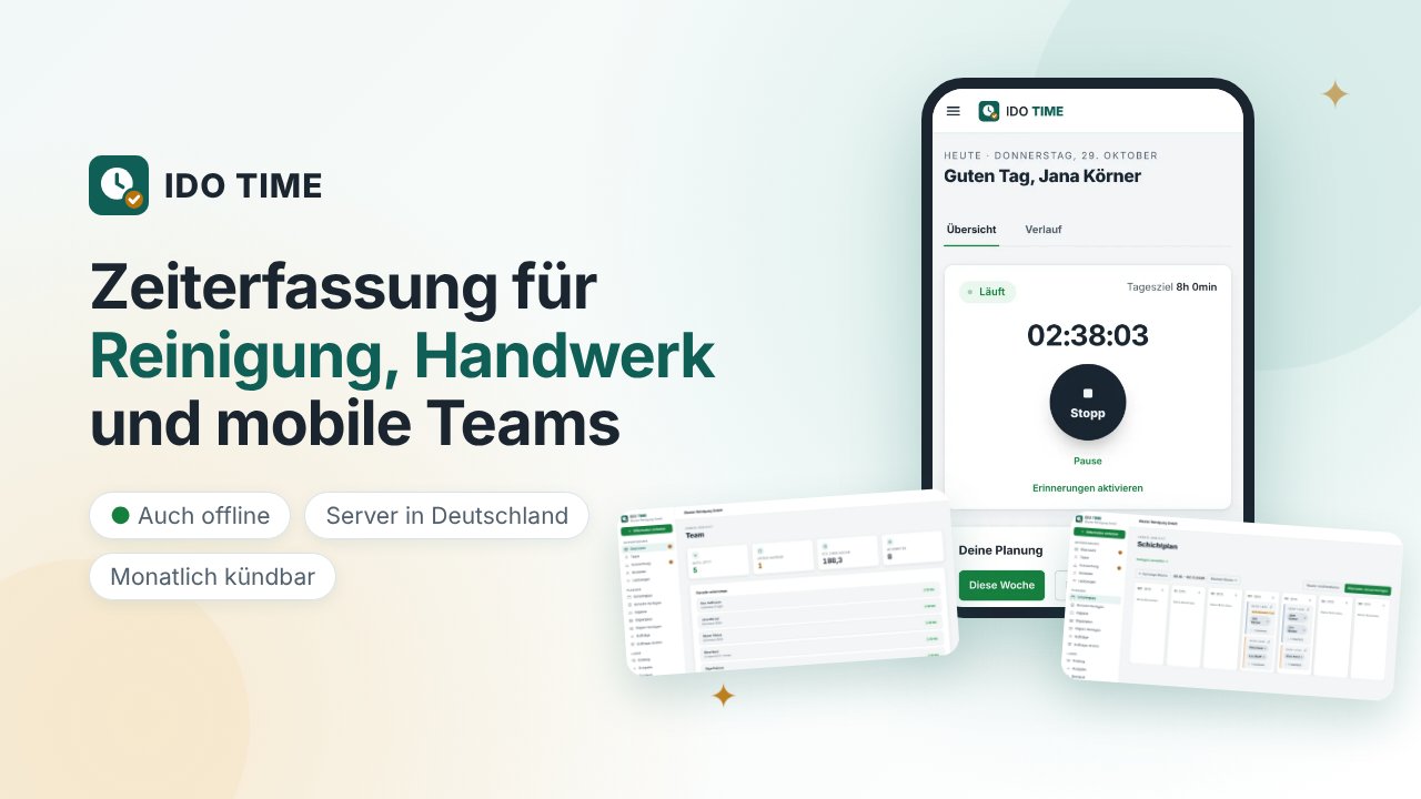 Erklärvideo: Zeiterfassung mit IDO Time